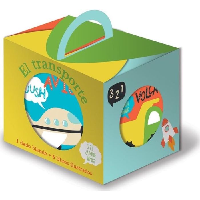 EL TRANSPORTE - A RODAR EL DADO - DADO DE TELA + 6 MINI LIBROS