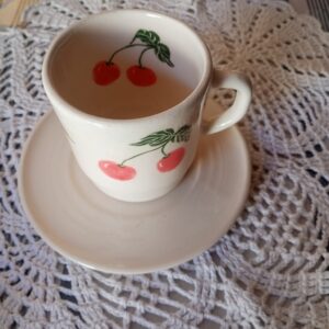 TAZA DE TE CON PLATO - CERÁMICA ARTESANAL